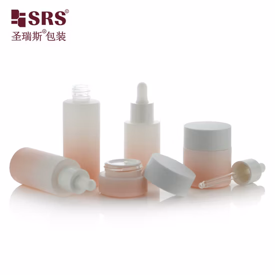 Imballaggio per bottiglie di fondotinta in vetro con pompa per lozione contagocce serie 15ml 35ml 45ml 60ml 85ml