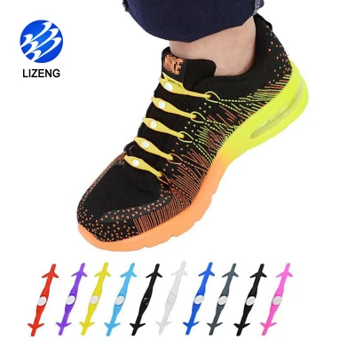 Lacci elastici no-tie in silicone per scarpe da corsa